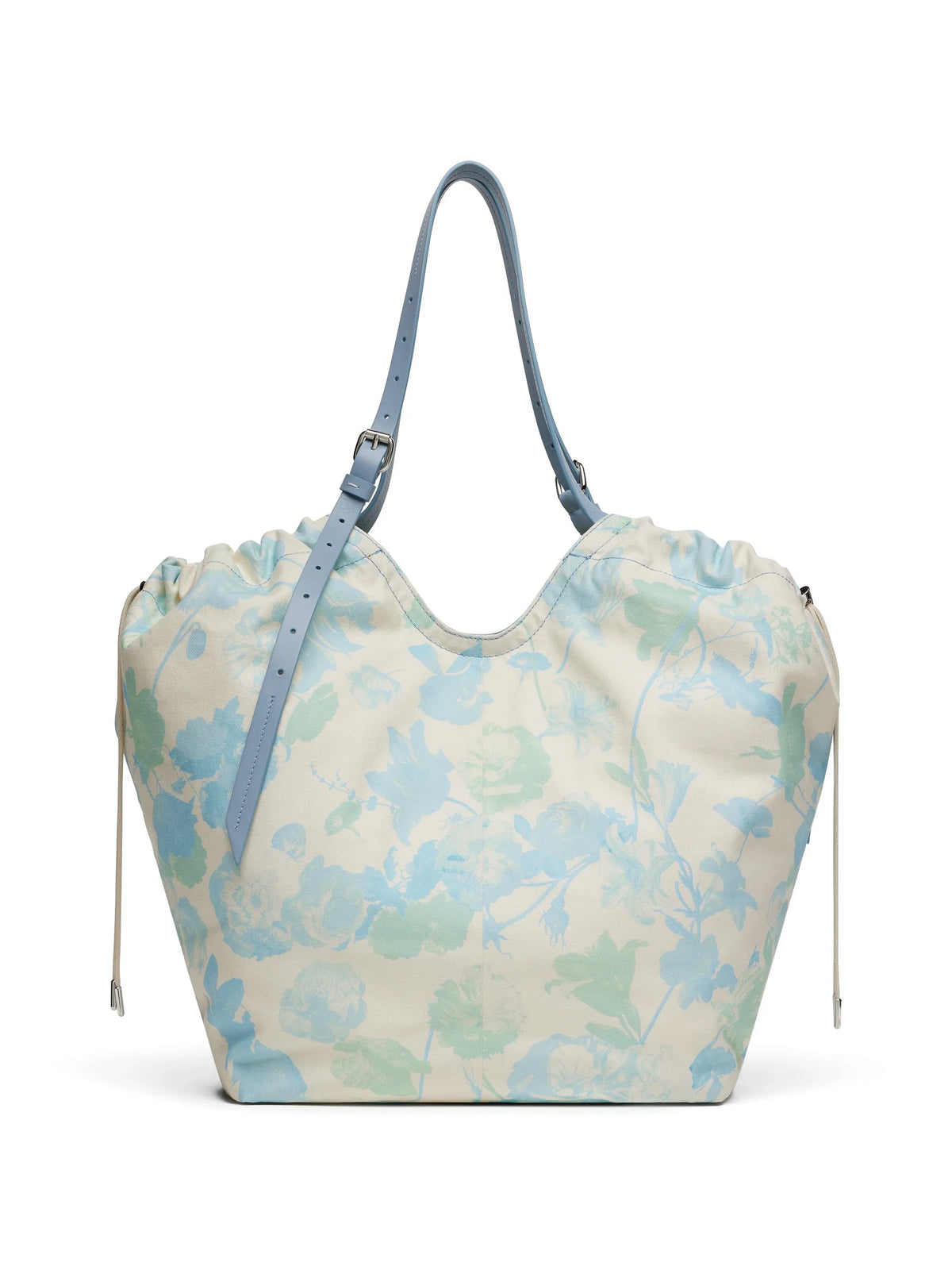 Maison Margiela tote mediana con estampado floral y cordones - Azul - imagen 3