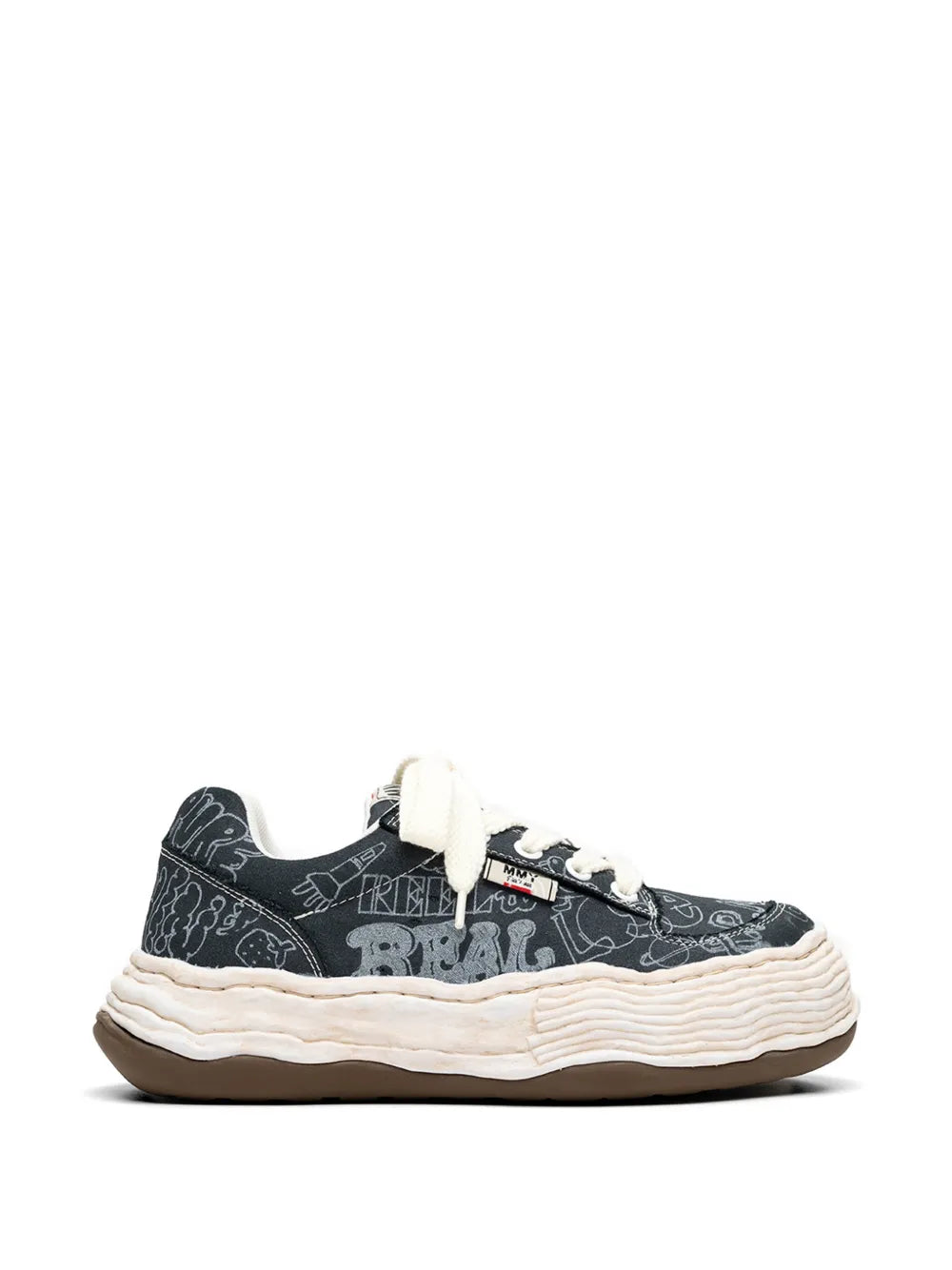 Maison MIHARA YASUHIRO tenis Oliver de algodón estampado - azul
