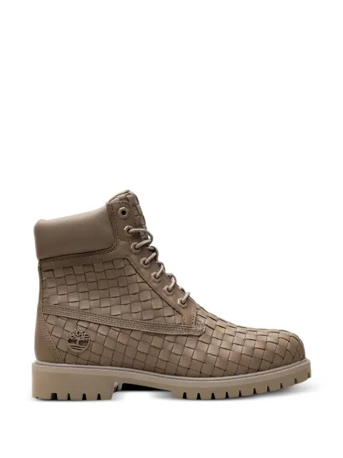 Timberland botas de montaña de piel entretejida