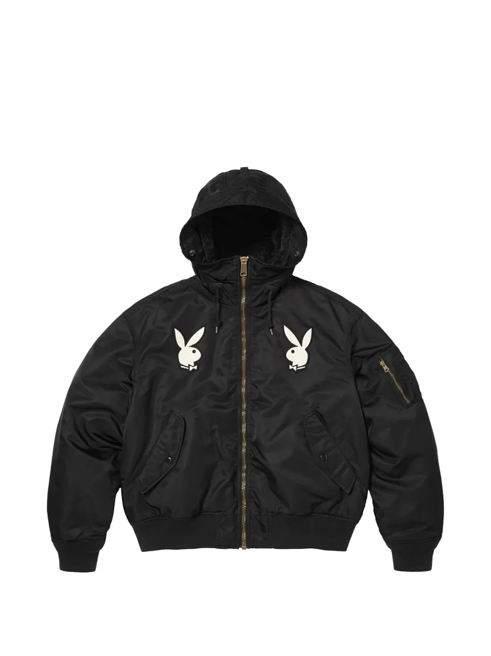 Supreme chamarra con aplique del logo en colaboración con Playboy - Negro - imagen 3