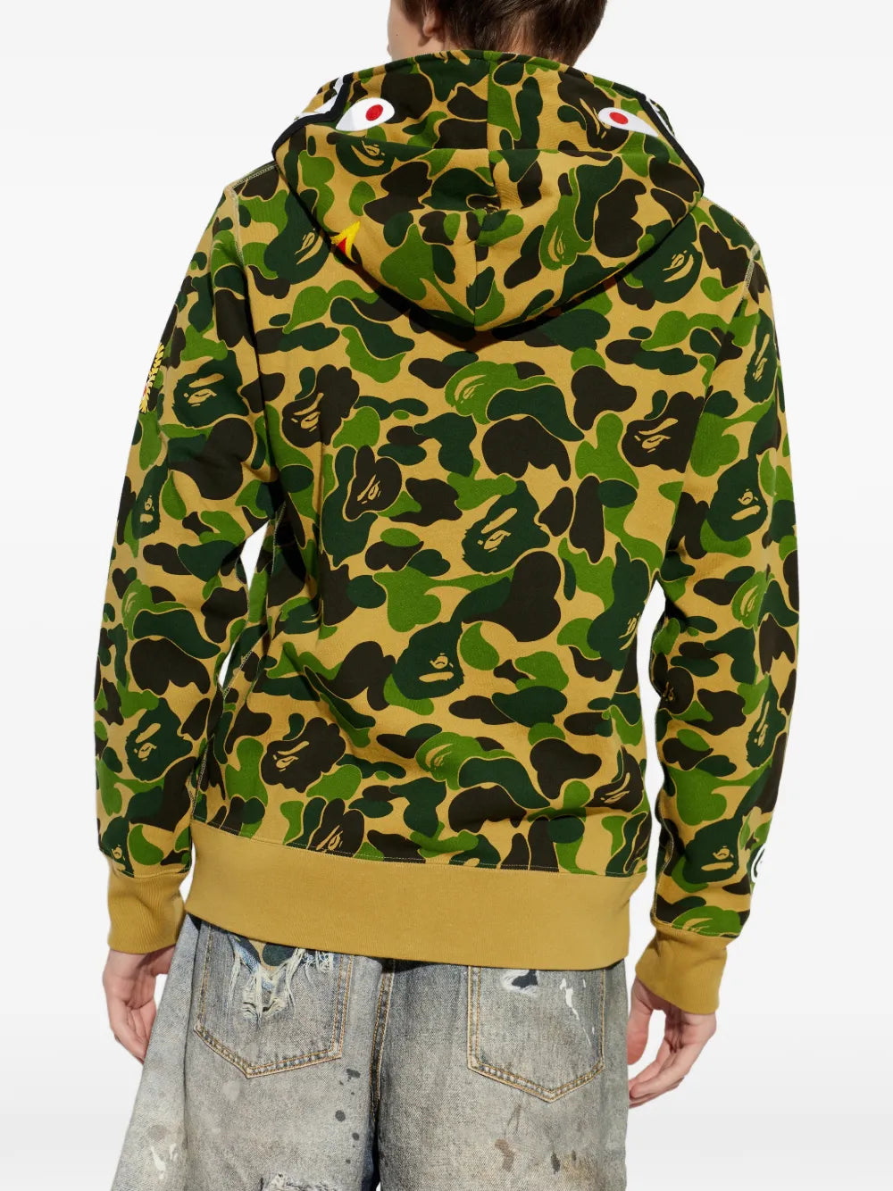 A BATHING APE® hoodie con estampado militar
