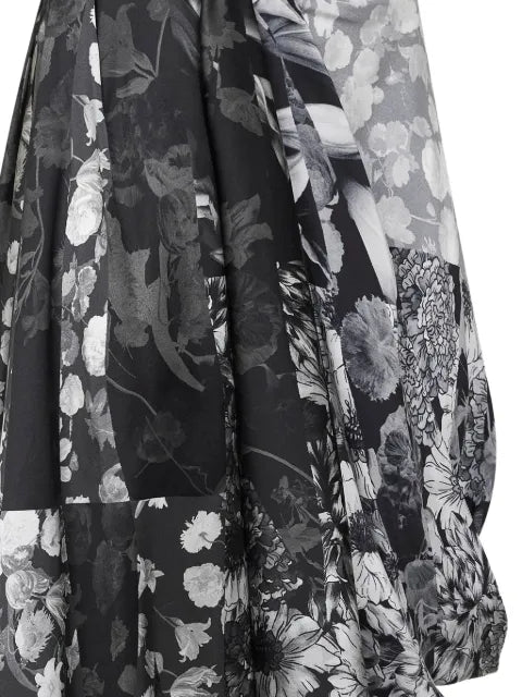 Maison Margiela falda asimétrica con diseño drapeado y estampado floral - imagen 2