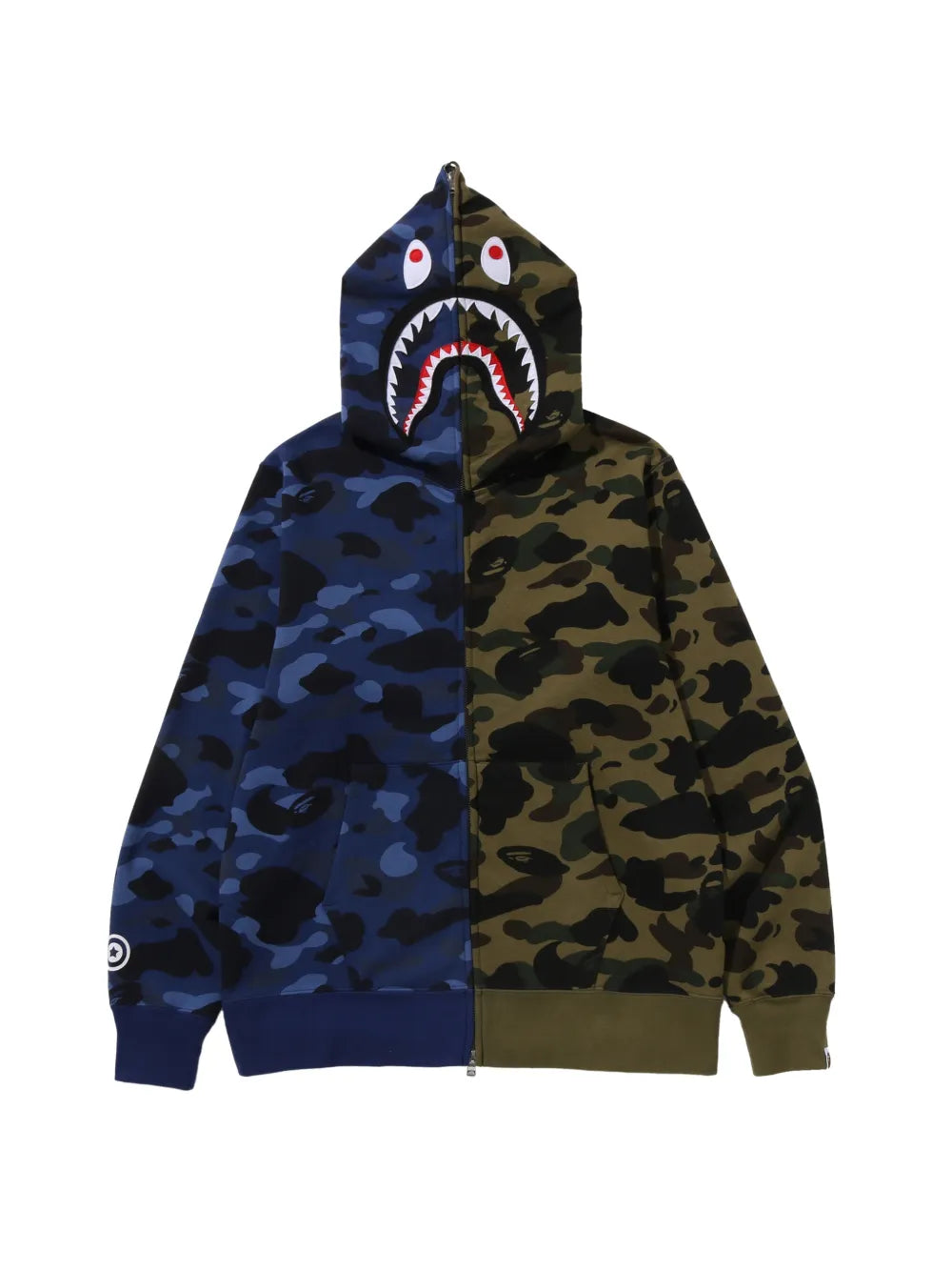 A BATHING APE® hoodie Split Camo Shark