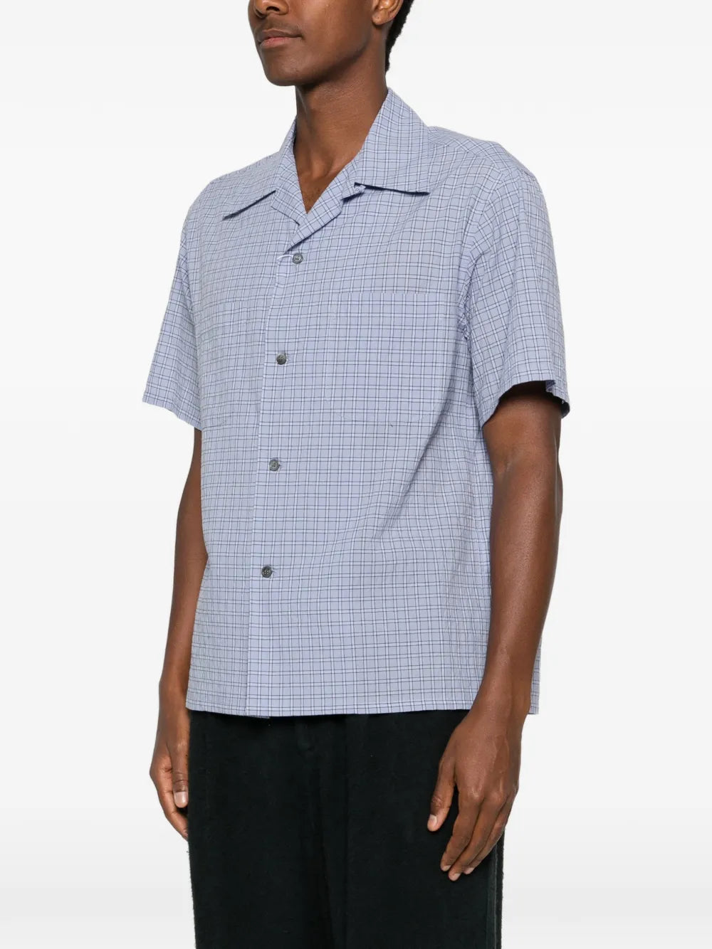 Maison Margiela camisa con motivo de cuadros - Azul - imagen 3