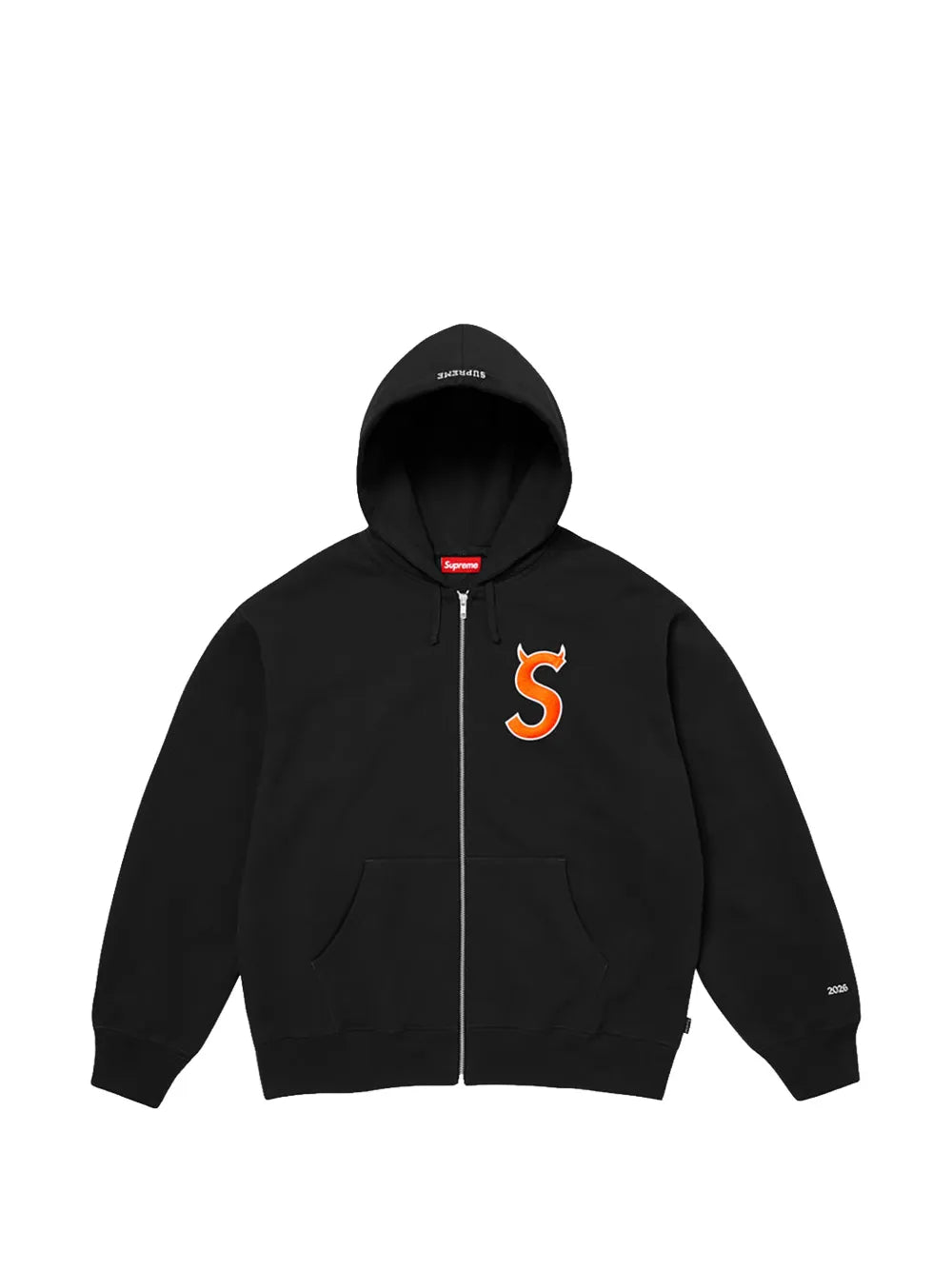 Supreme hoodie Devil S cierre - Negro - imagen 1