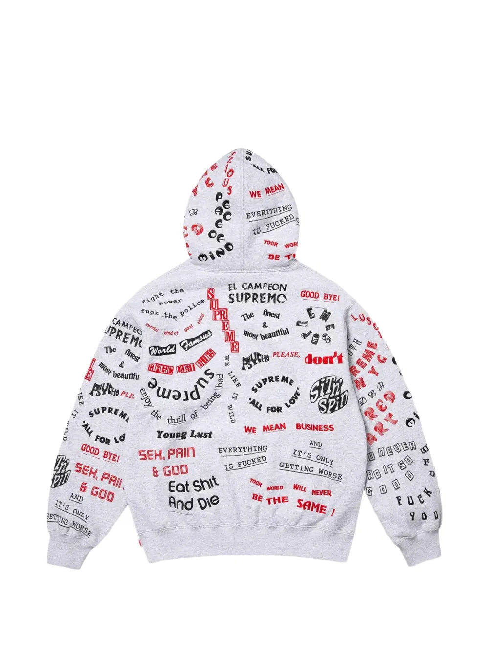 Supreme hoodie Too Deadly - Gris - imagen 2