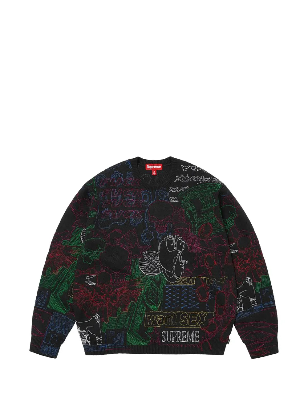 Supreme suéter con bordado - Negro - imagen 1