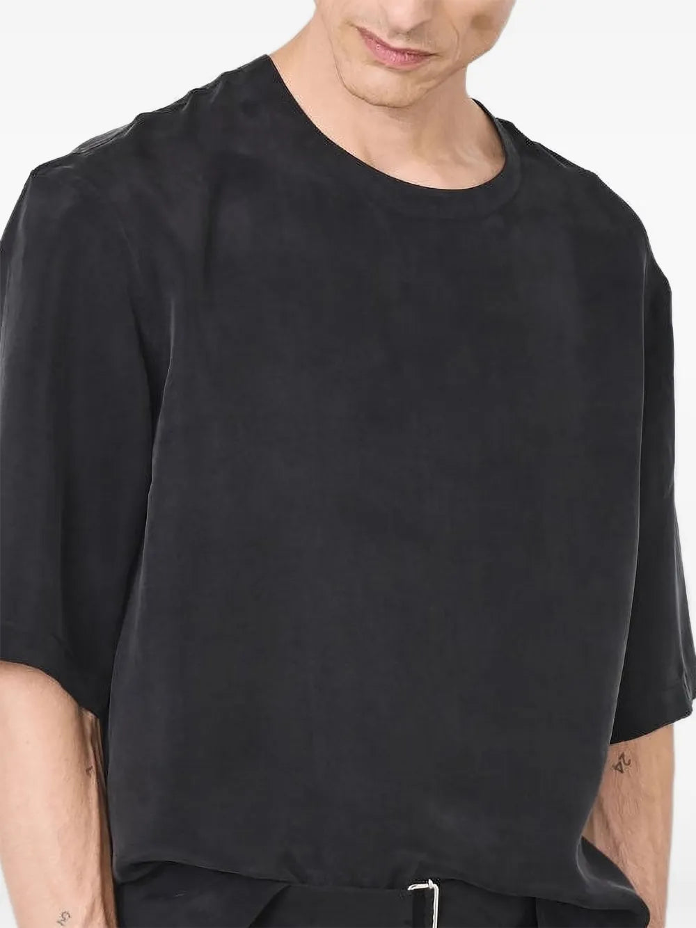 Maison Margiela playera con cuello redondo - Negro - imagen 2
