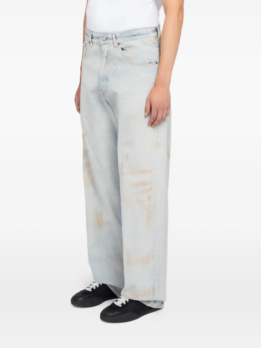 Maison Margiela jeans anchos con efecto desgastado - Azul - imagen 3