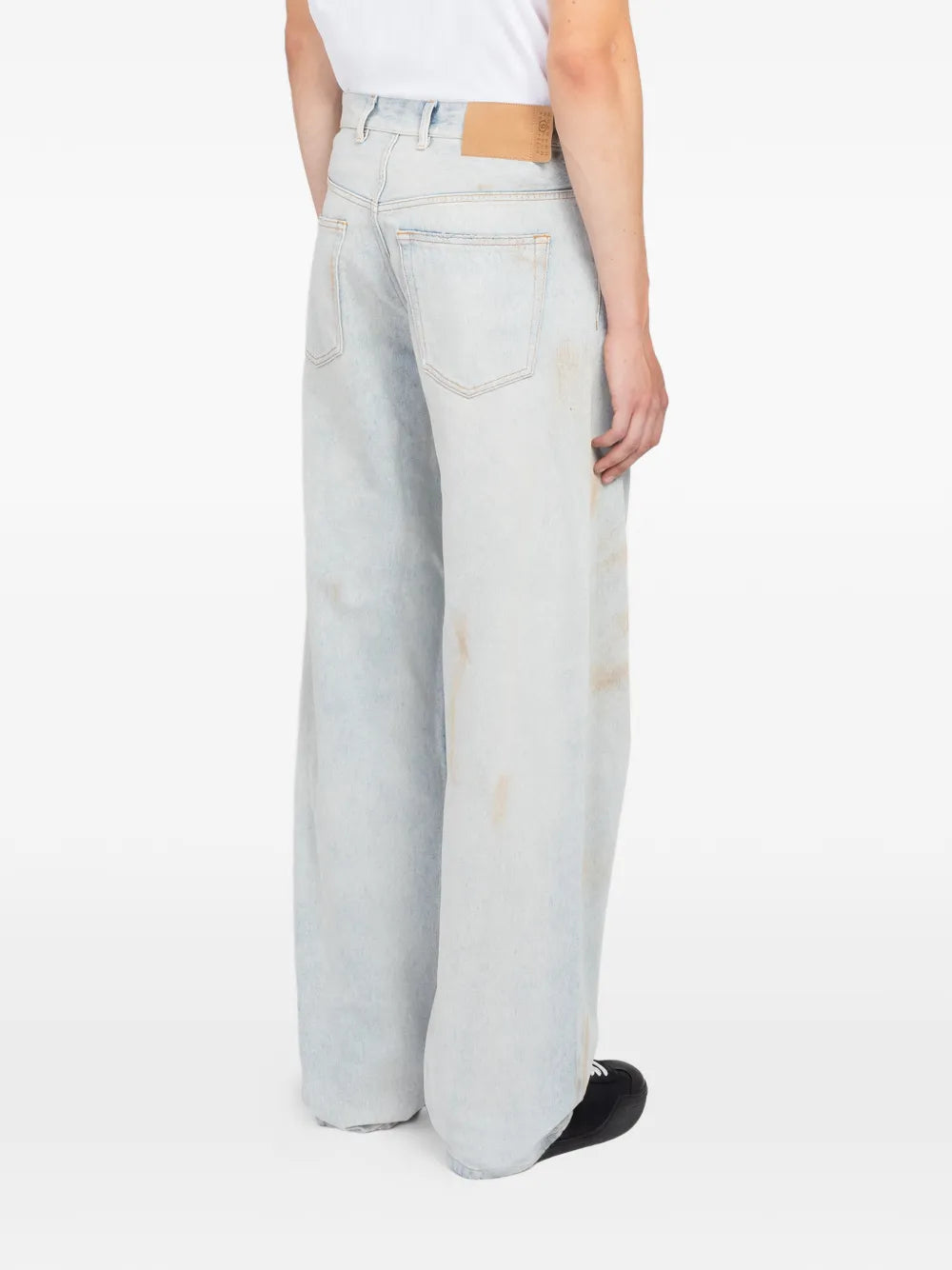 Maison Margiela jeans anchos con efecto desgastado - Azul - imagen 4