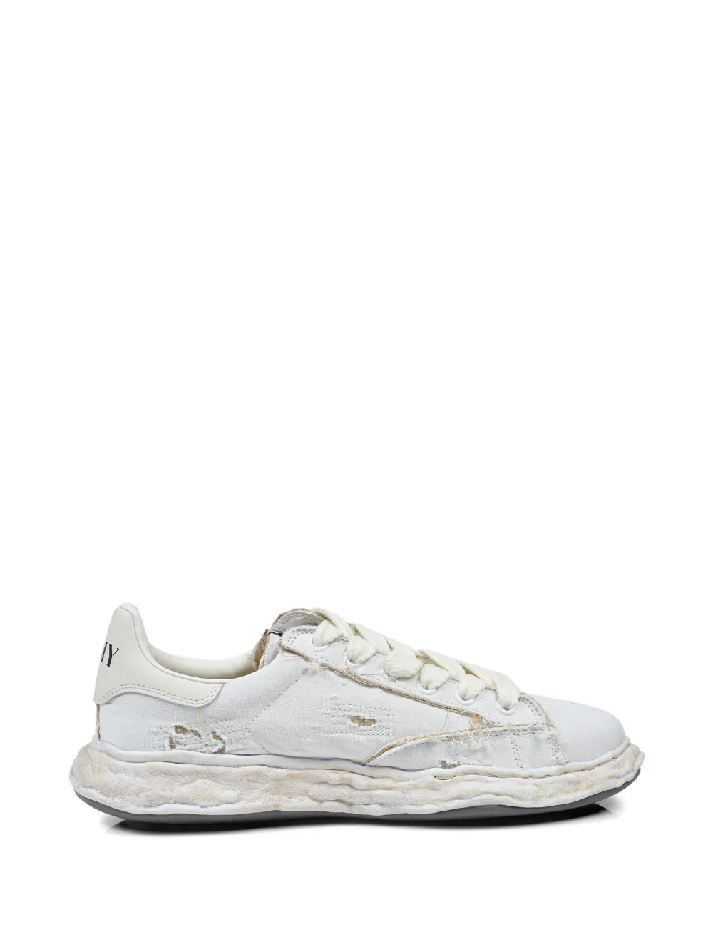 Maison MIHARA YASUHIRO tenis Charles OG de lana rasgada - blanco