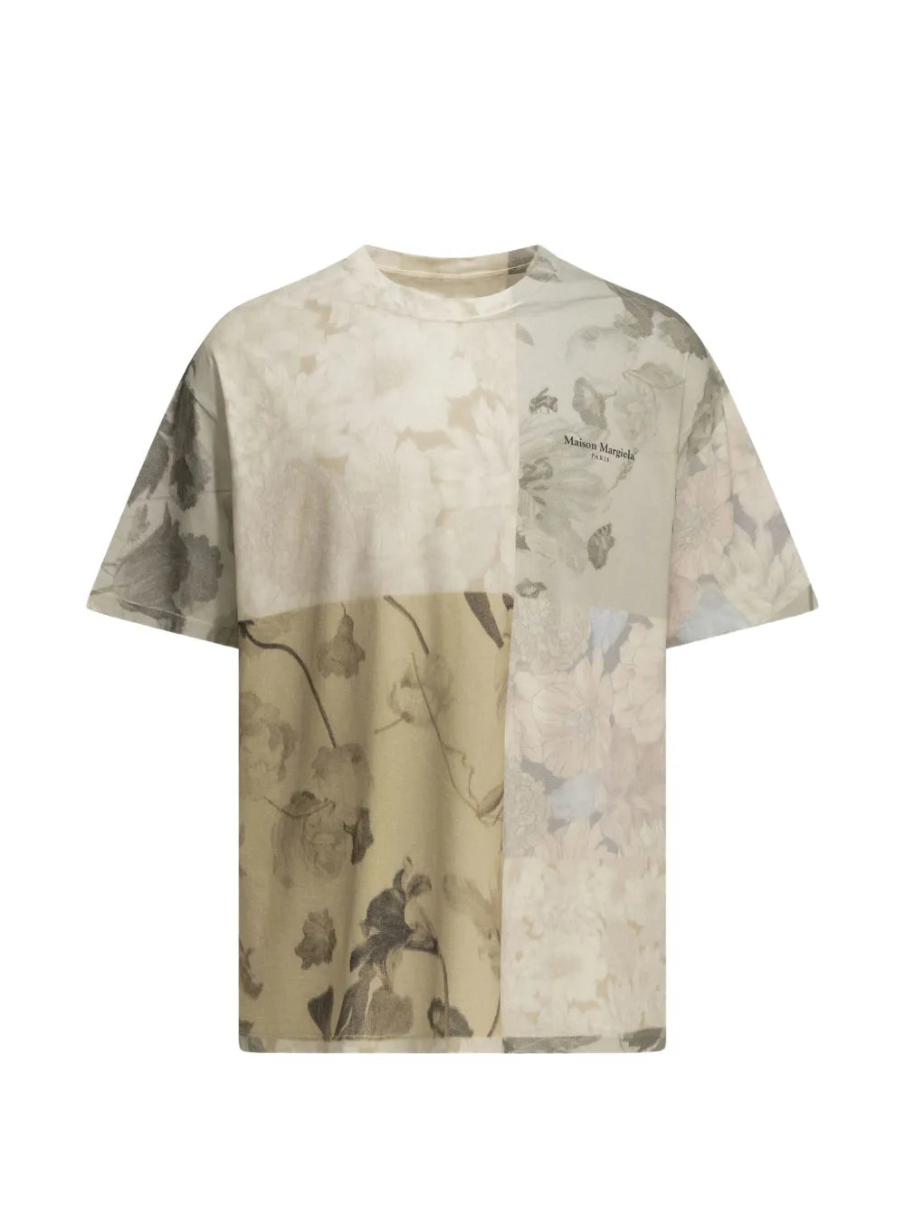 Maison Margiela playera con cuello redondo y estampado floral - Neutro - imagen 1