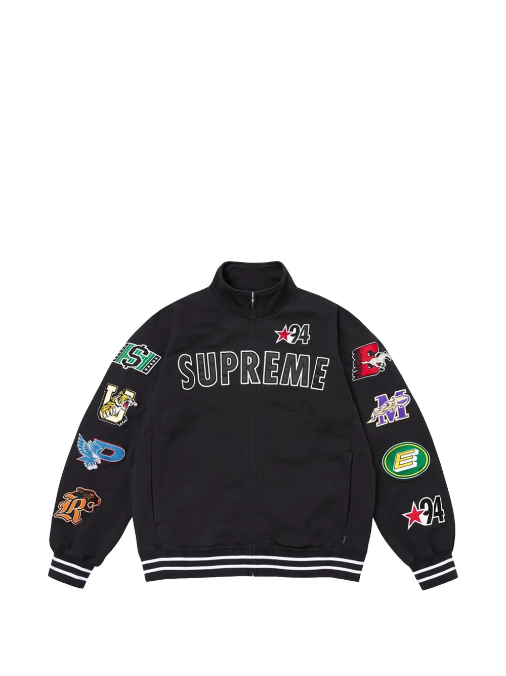 Supreme chamarra con parche del logo y cierre - Negro - imagen 1