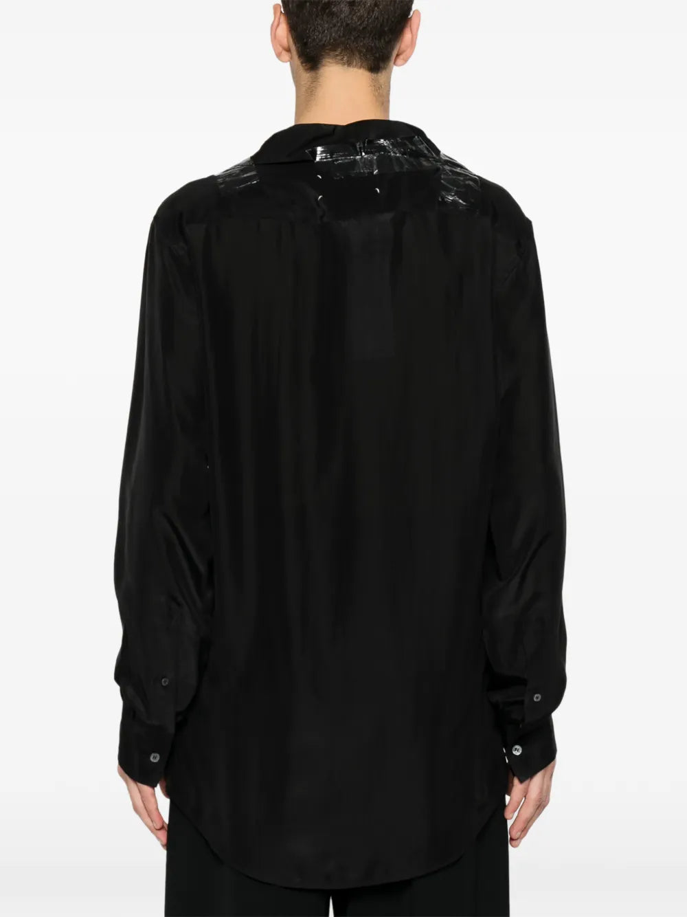 Maison Margiela camisa manga larga con detalle de moño - Negro - imagen 4