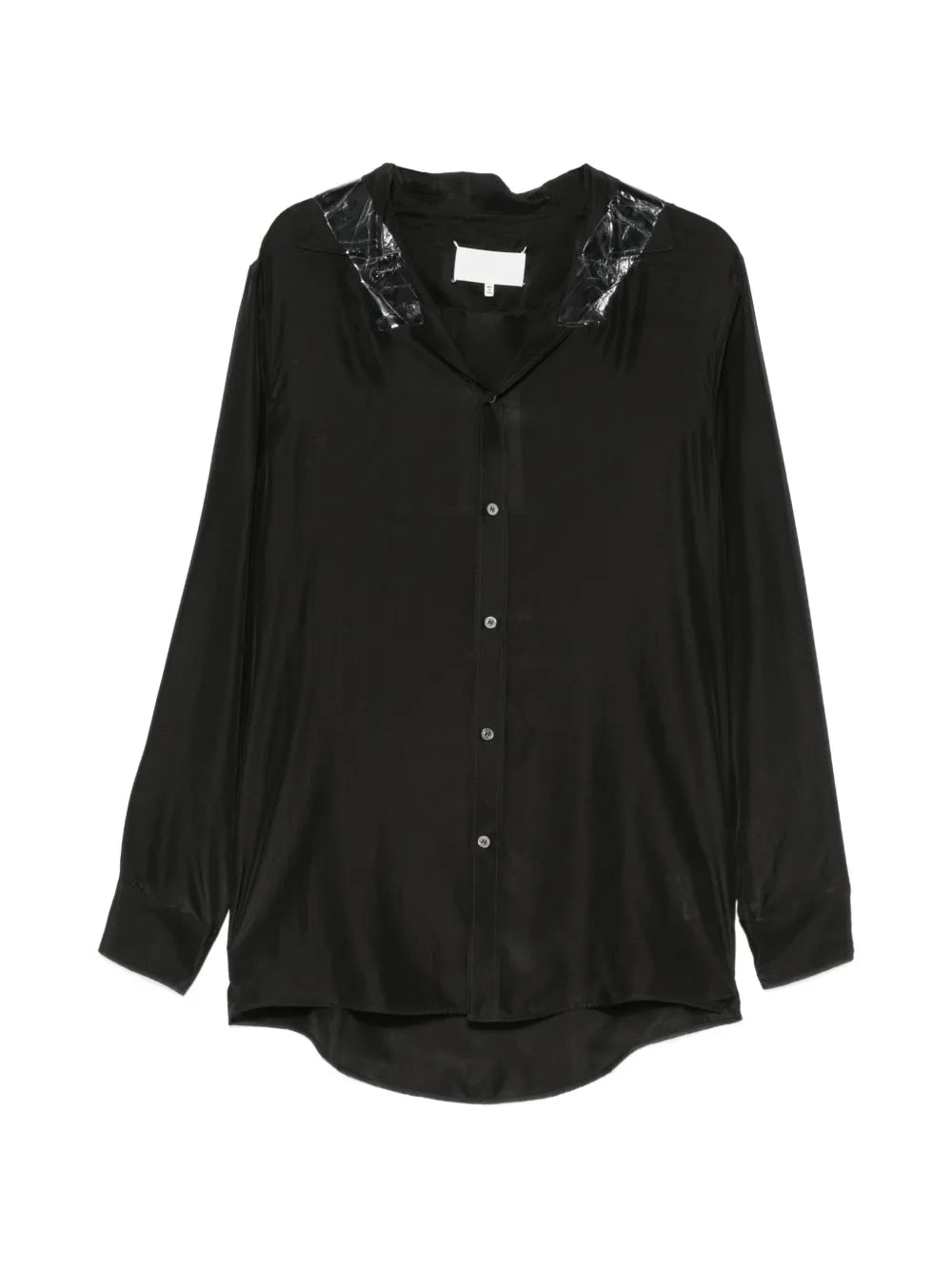 Maison Margiela camisa manga larga con detalle de moño - Negro - imagen 1