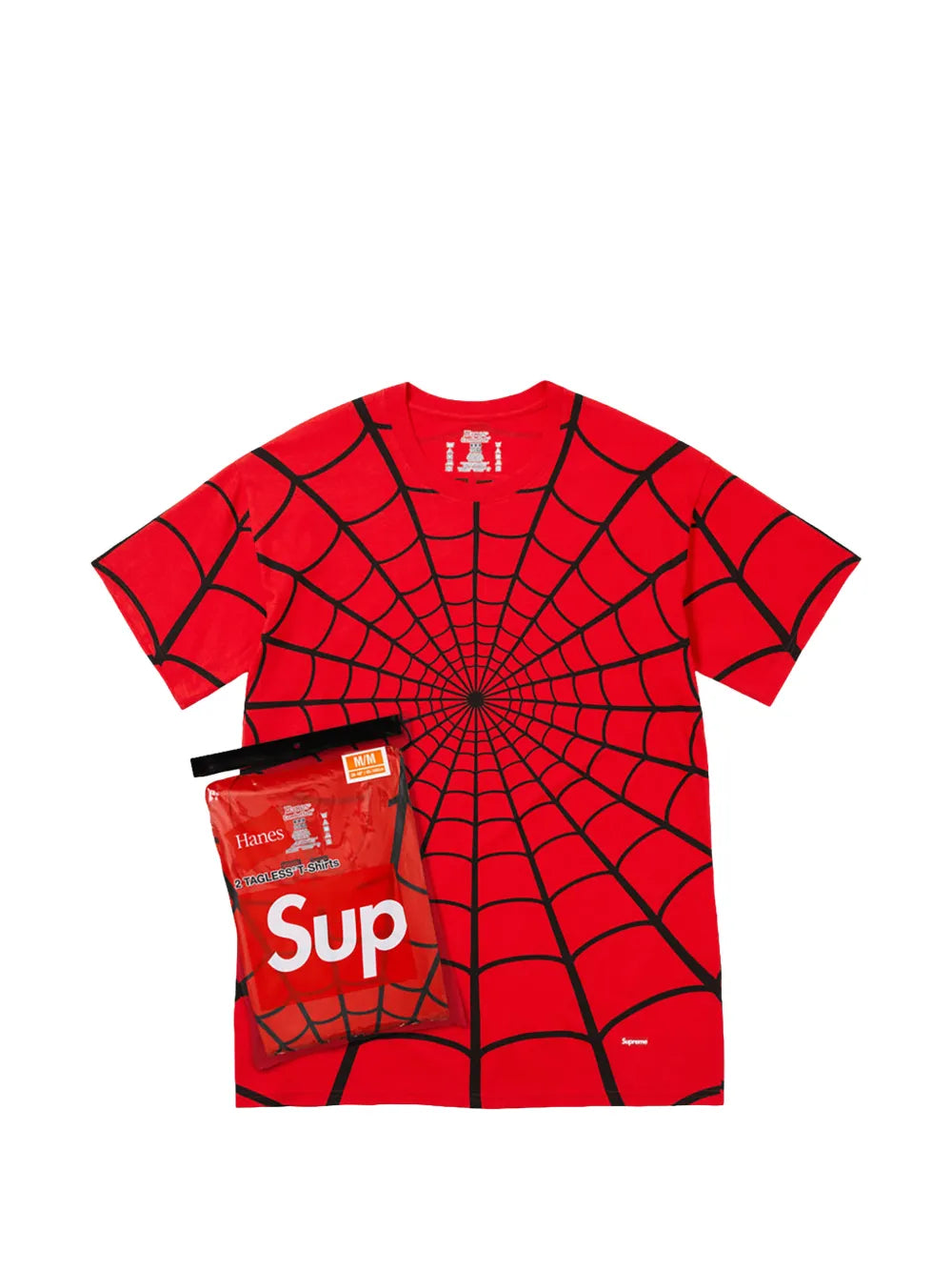 Supreme playera Hanes con estampado gráfico de Spider-Man - Rojo - imagen 1