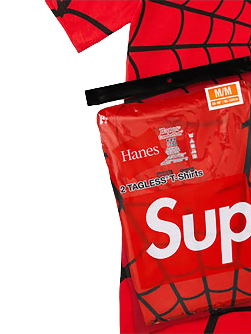 Supreme playera Hanes con estampado gráfico de Spider-Man - Rojo - imagen 2