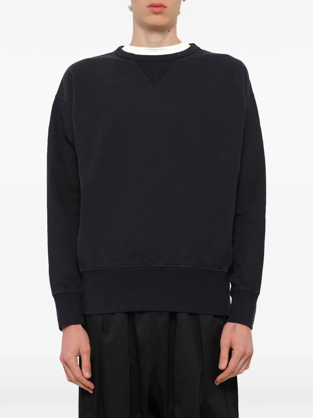 Maison Margiela sudadera con cuello redondo - Negro - imagen 4
