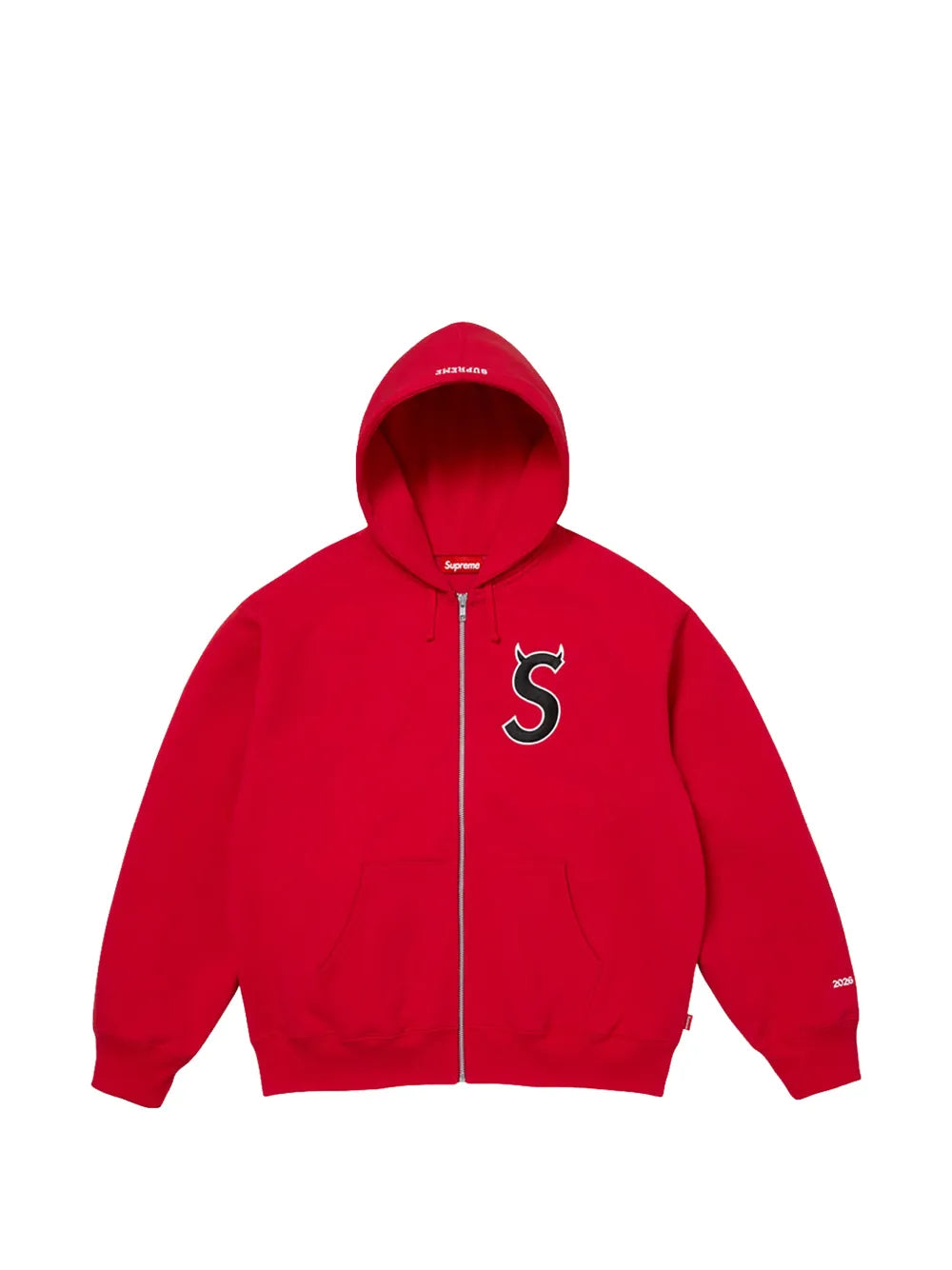 Supreme hoodie Devil S con cierre - Rojo - imagen 1