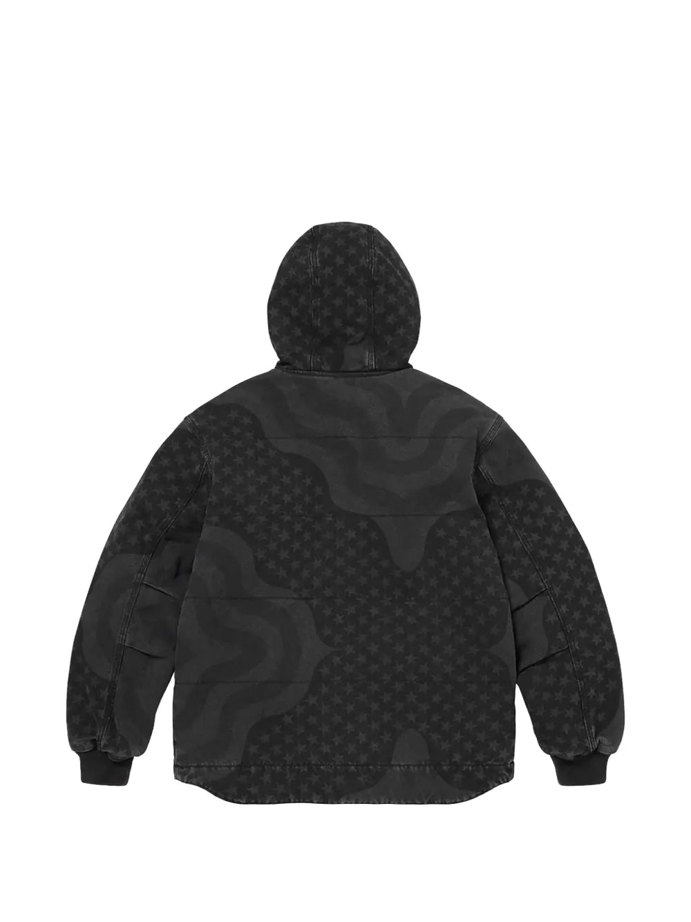 Supreme chamarra con capucha y capitonado de bandera - Negro - imagen 2