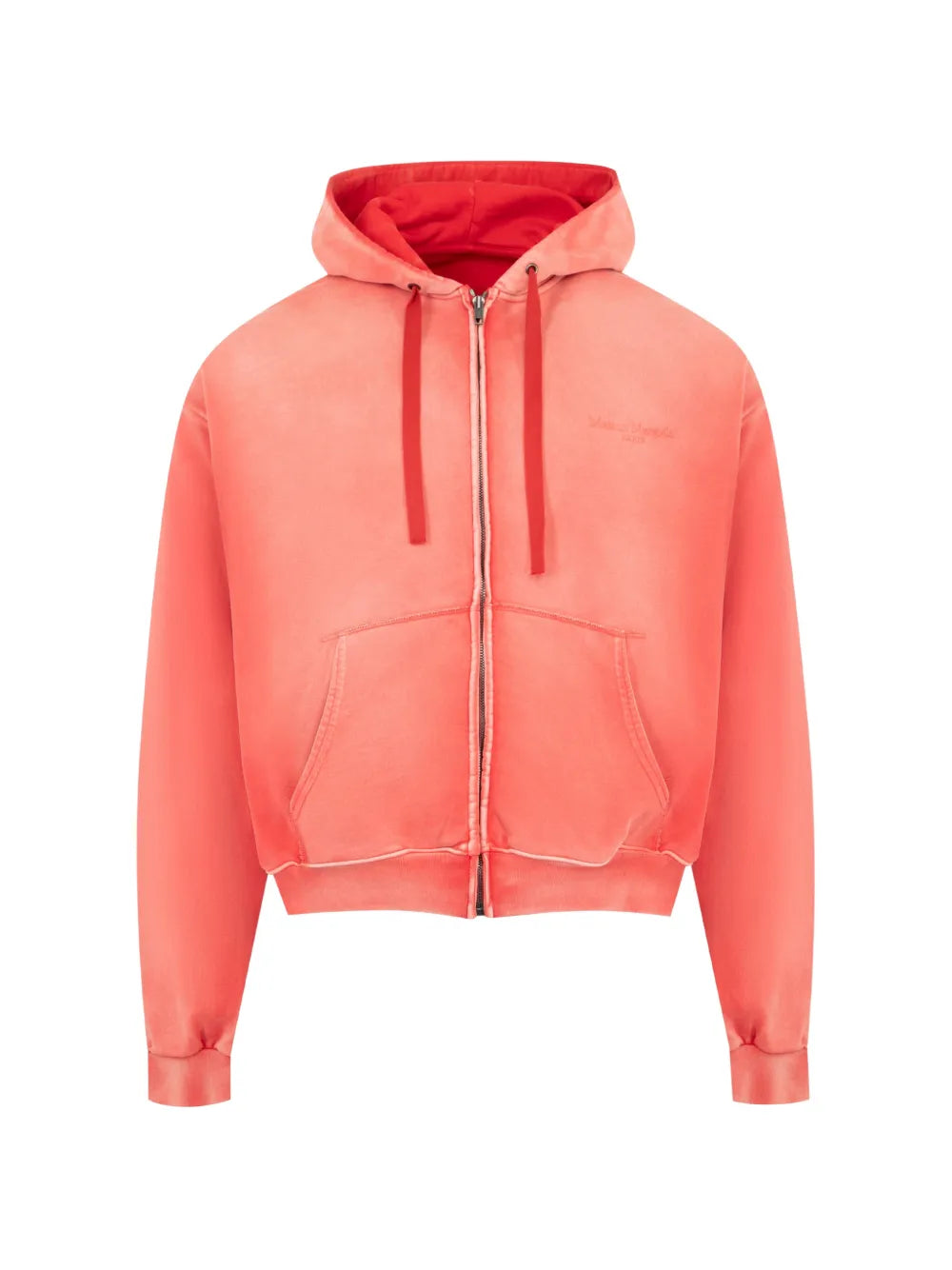 Maison Margiela hoodie con cierre - Rojo - imagen 1