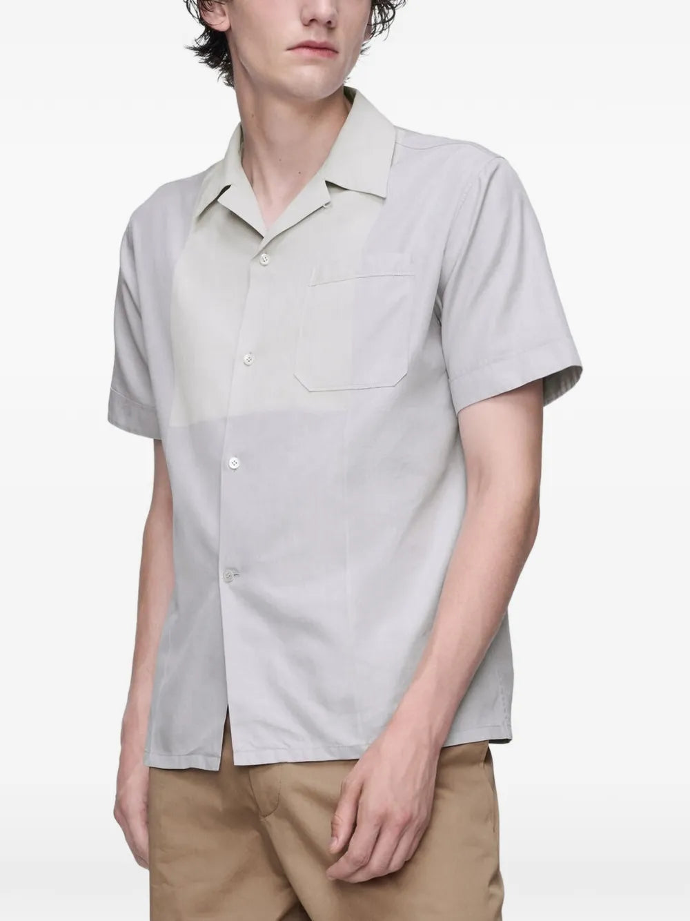 Maison Margiela camisa manga corta con paneles - Gris - imagen 2