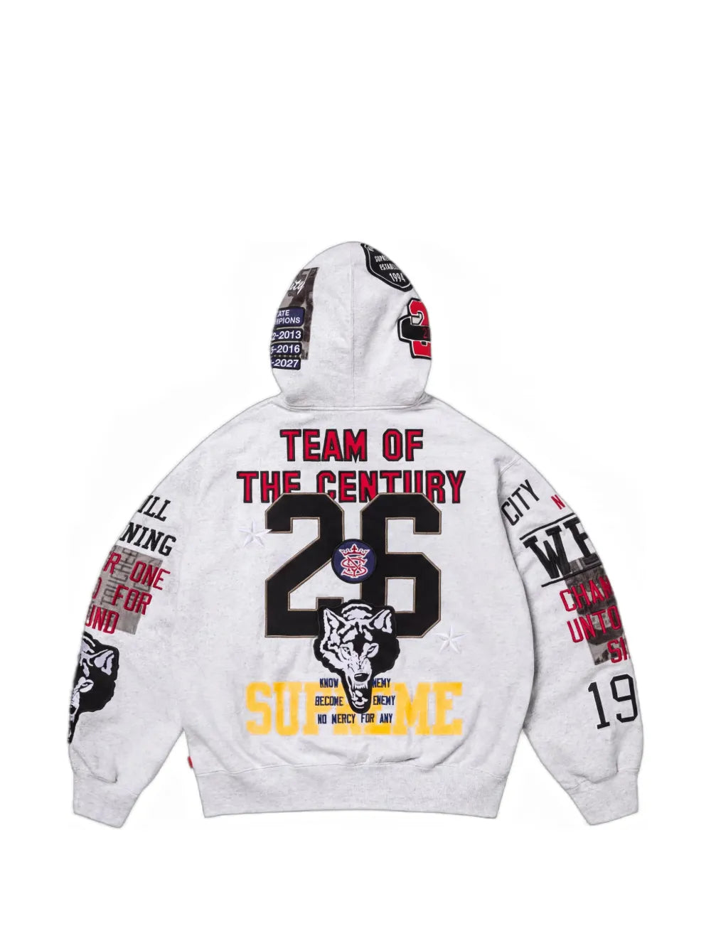 Supreme hoodie Warriors - Gris - imagen 2