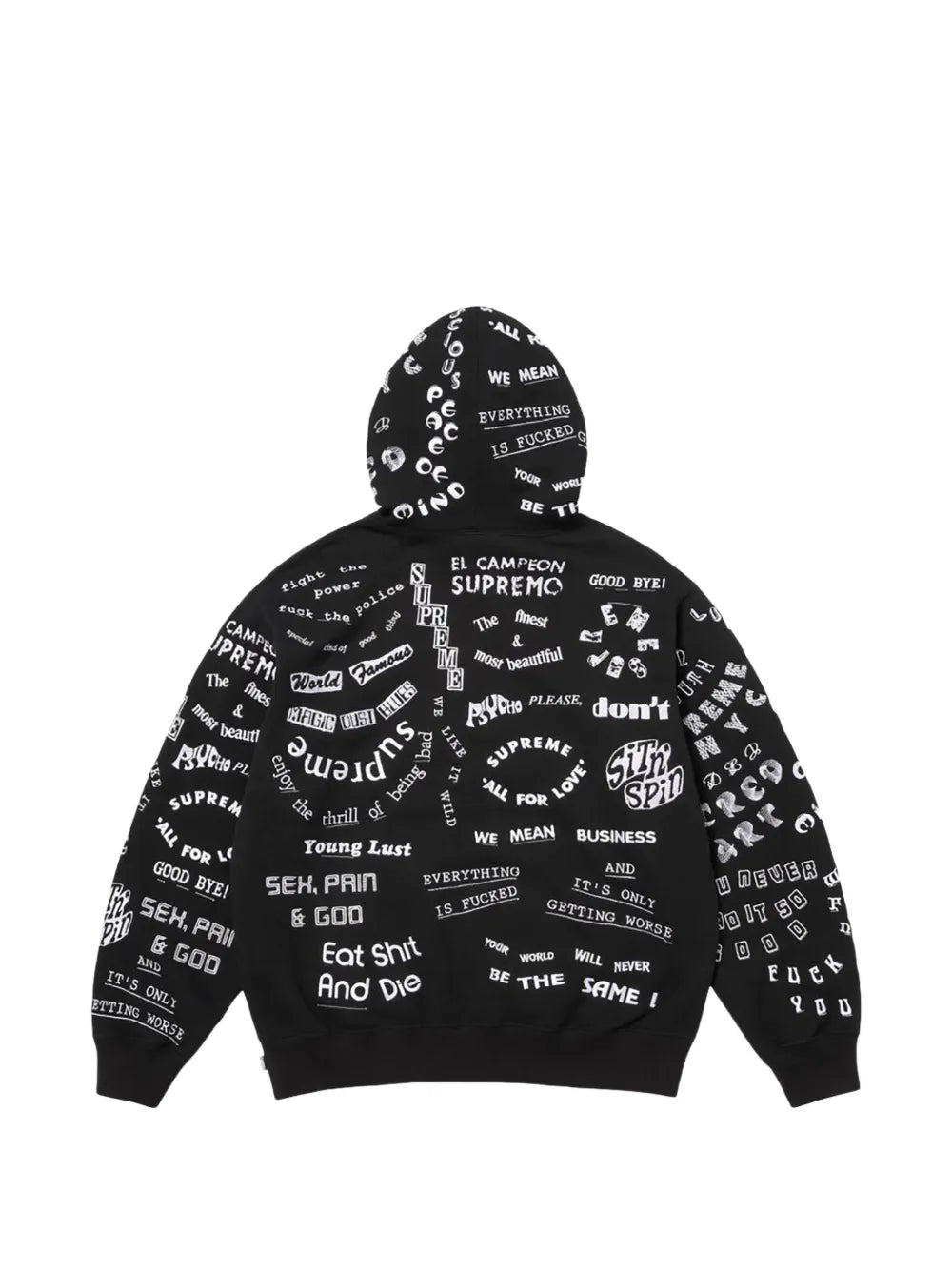 Supreme hoodie Too Deadly - Negro - imagen 2