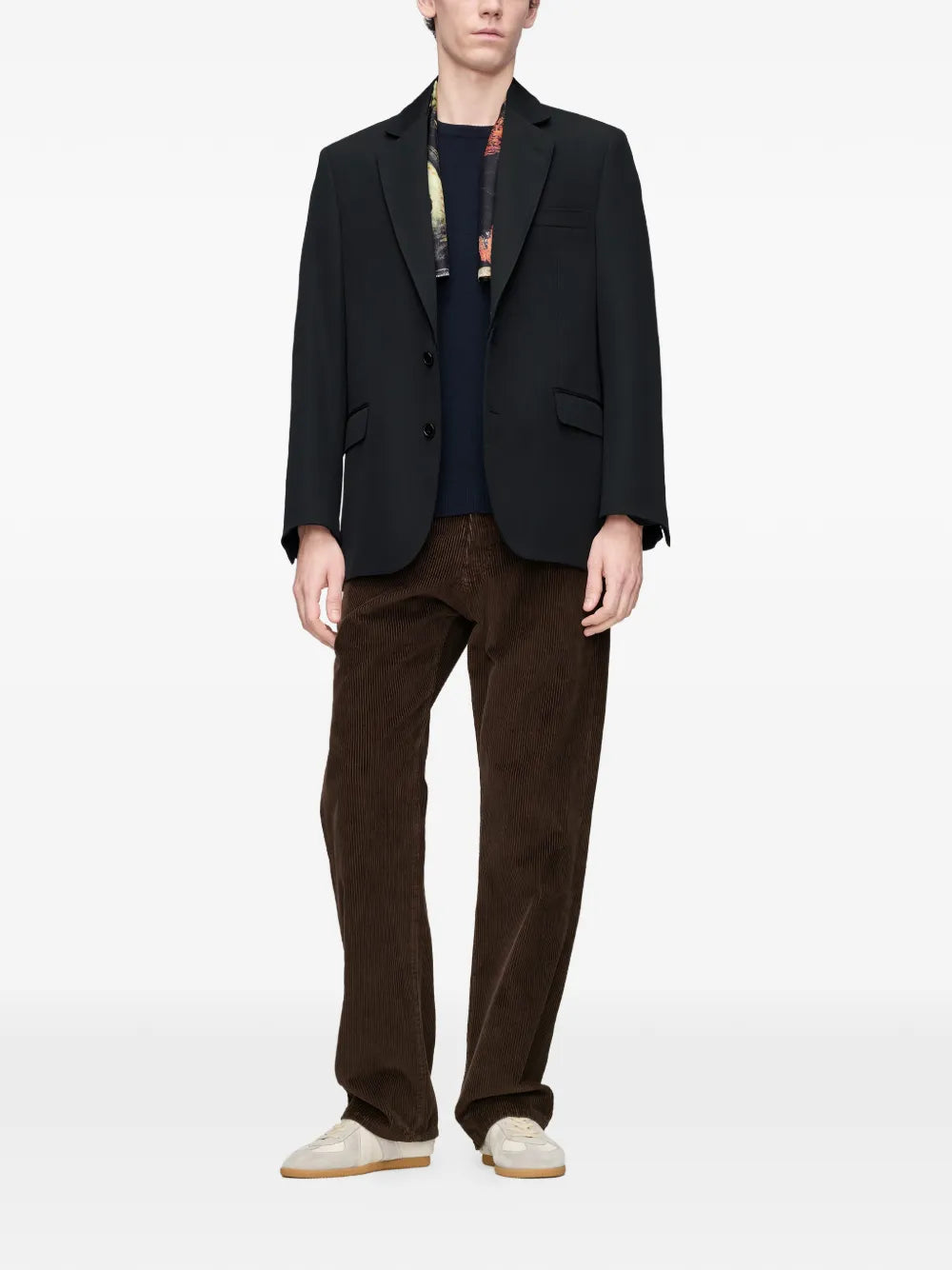 Maison Margiela blazer con cuello plegable - Negro - imagen 2