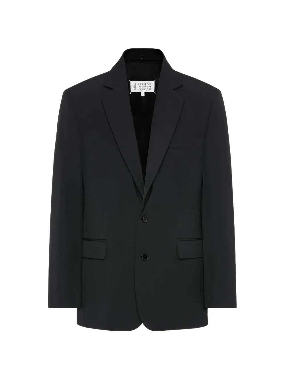 Maison Margiela blazer con cuello plegable - Negro - imagen 1