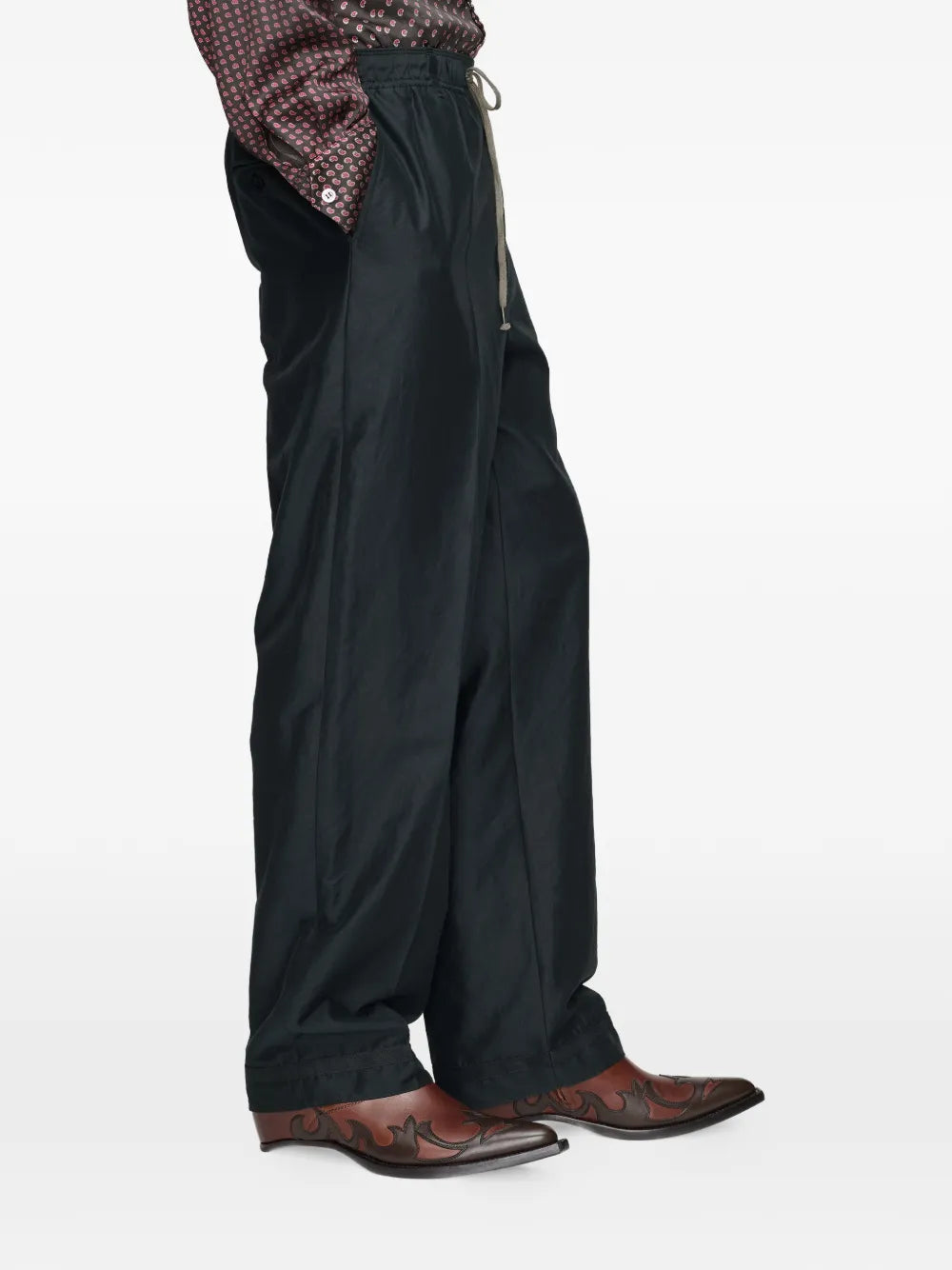 Maison Margiela pantalones con cordones en la pretina - Azul - imagen 4