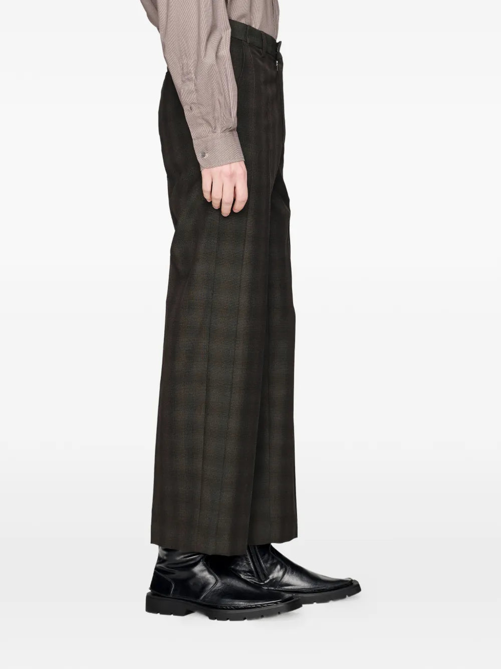 Maison Margiela pantalones de vestir con motivo de cuadros - Marrón - imagen 4