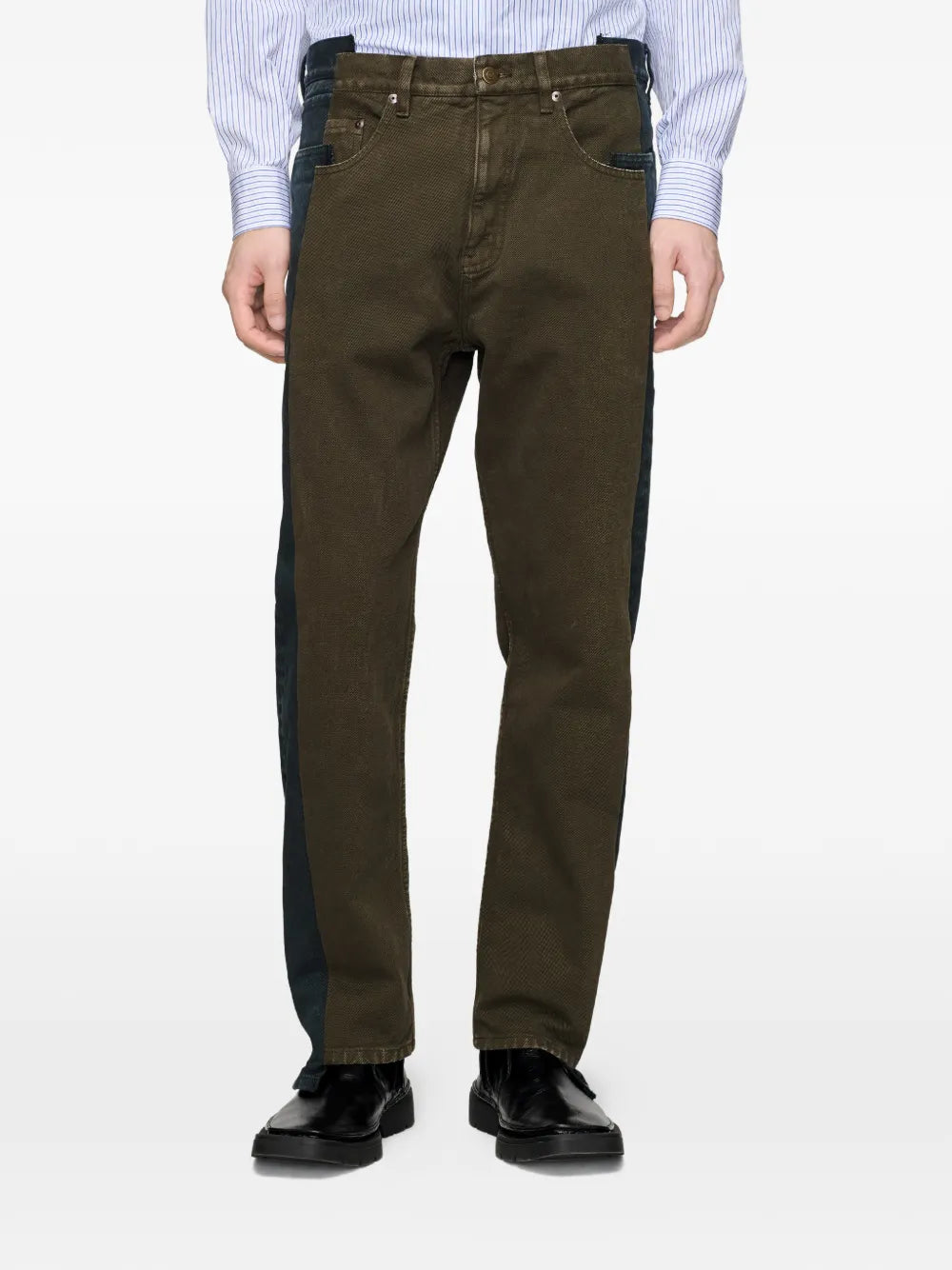 Maison Margiela jeans rectos Spliced - Marrón - imagen 3