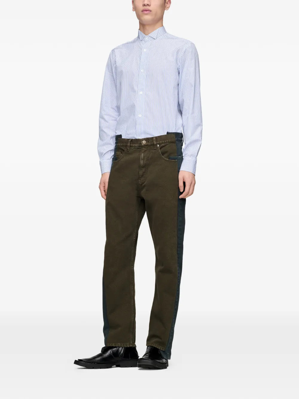 Maison Margiela jeans rectos Spliced - Marrón - imagen 2