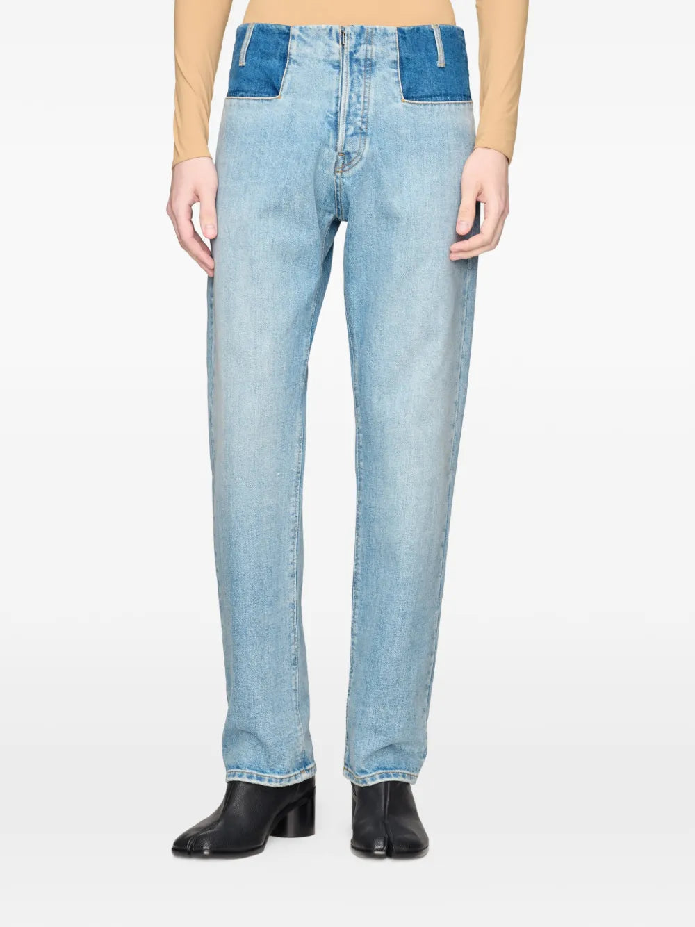 Maison Margiela jeans con diseño patchwork - Azul - imagen 4
