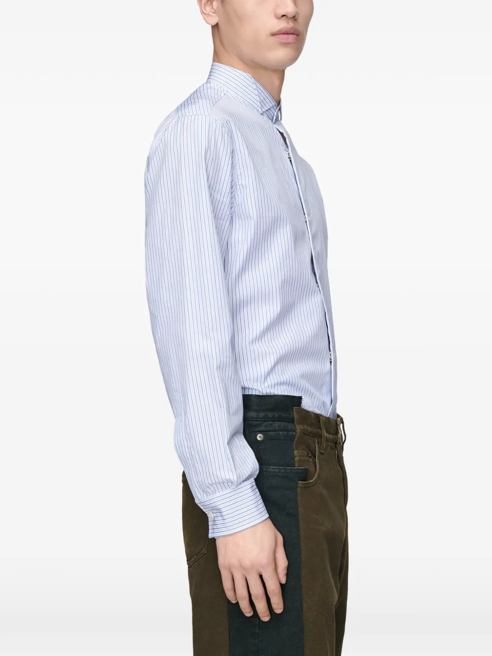 Maison Margiela camisa con motivo de rayas - Azul - imagen 4