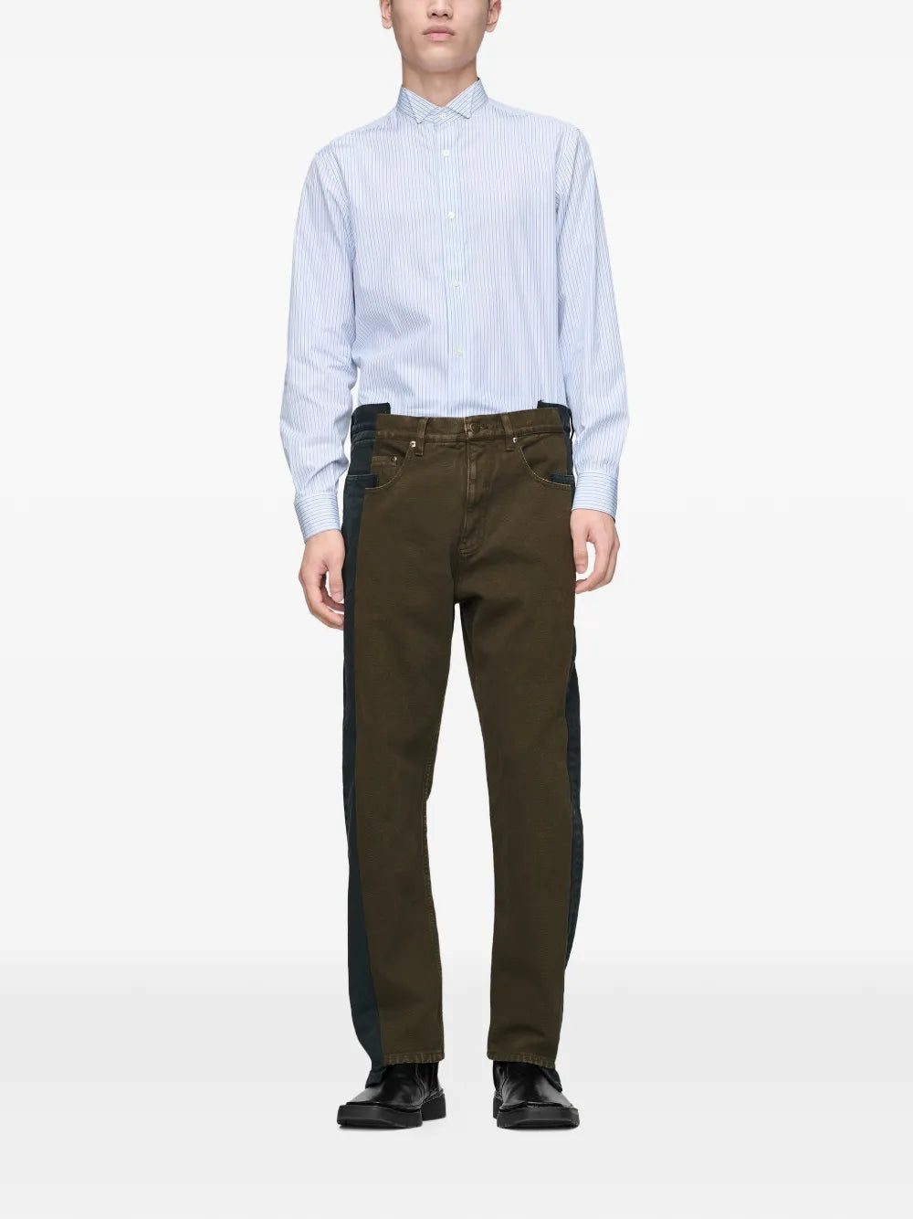 Maison Margiela camisa con motivo de rayas - Azul - imagen 2