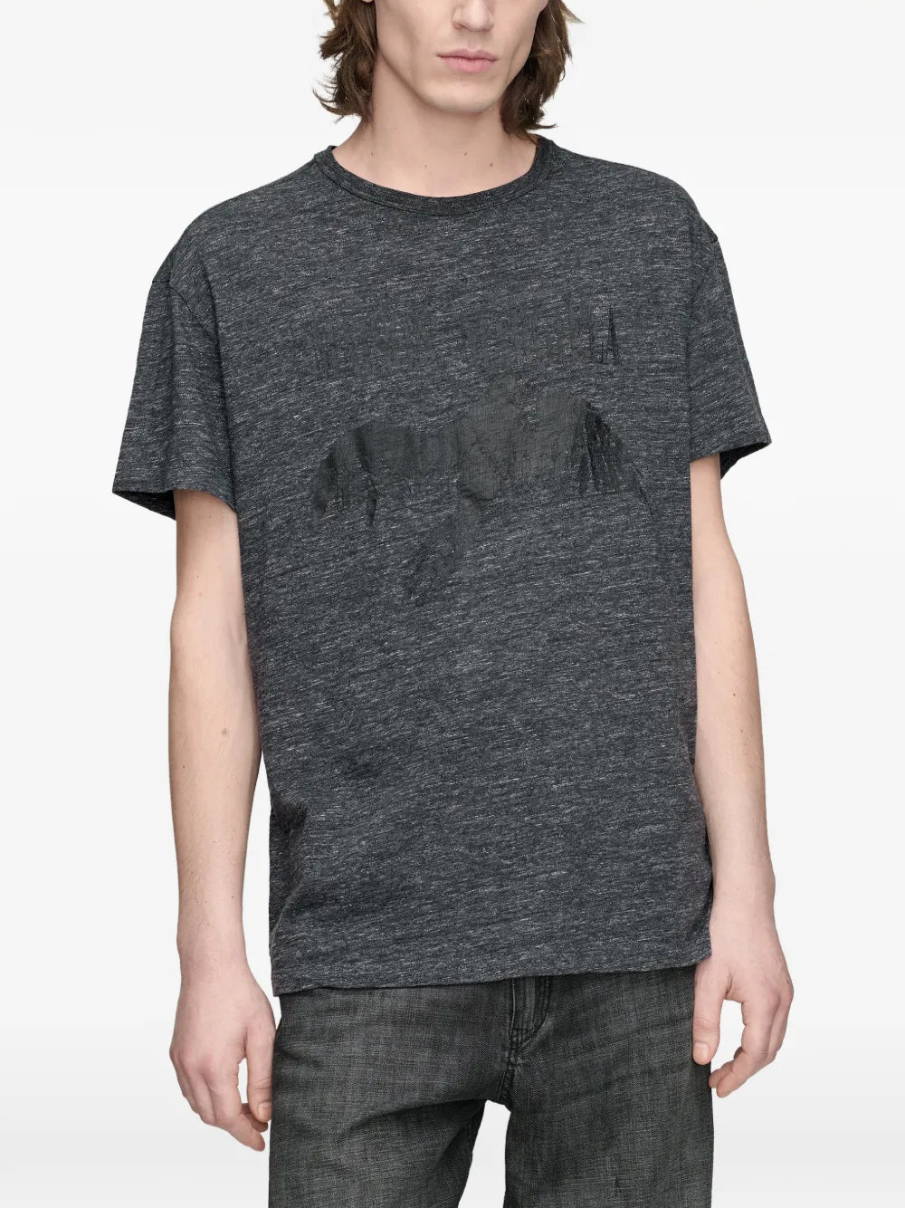 Maison Margiela playera con estampado gráfico - Gris - imagen 3