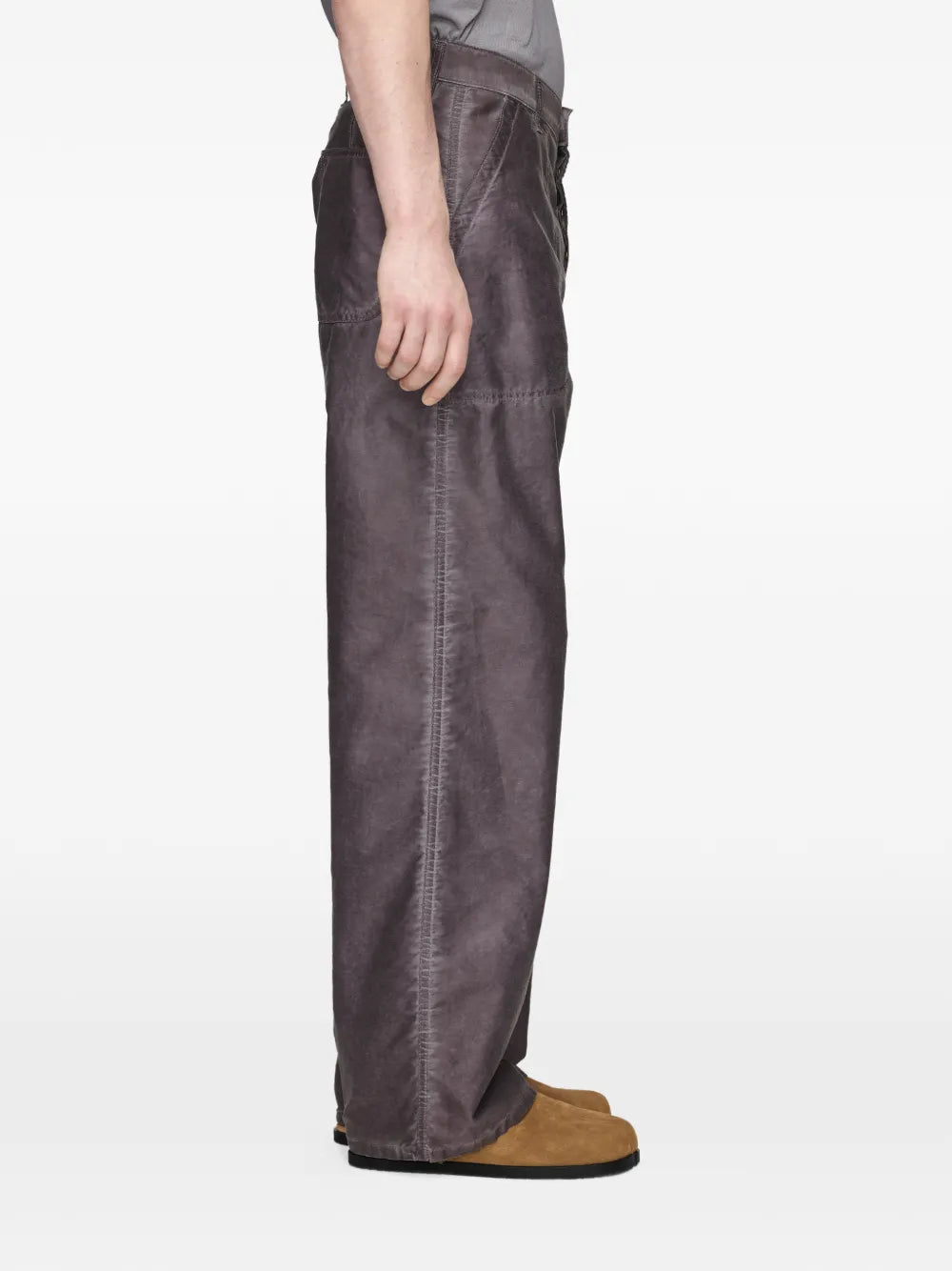 Maison Margiela pantalones anchos con bolsillos y costuras - Gris - imagen 4