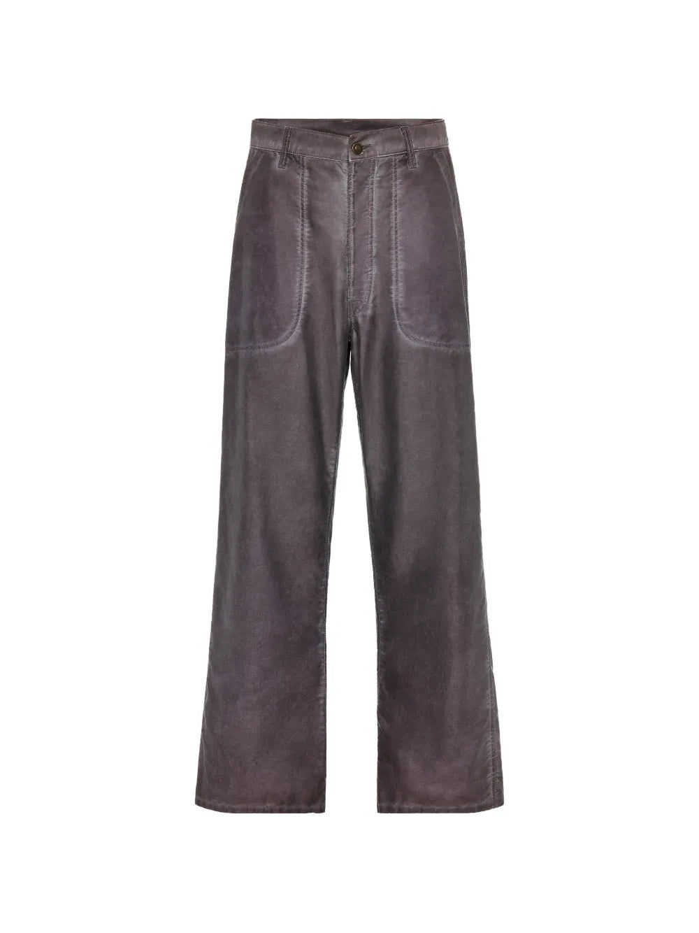 Maison Margiela pantalones anchos con bolsillos y costuras - Gris - imagen 1