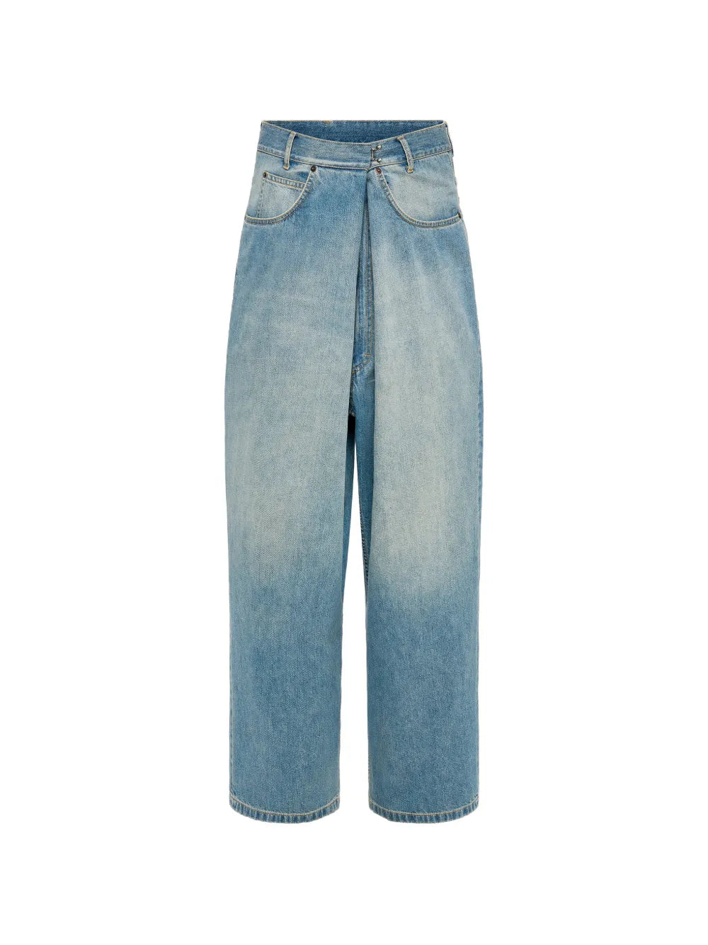 Maison Margiela jeans con diseño cruzado - Azul - imagen 1