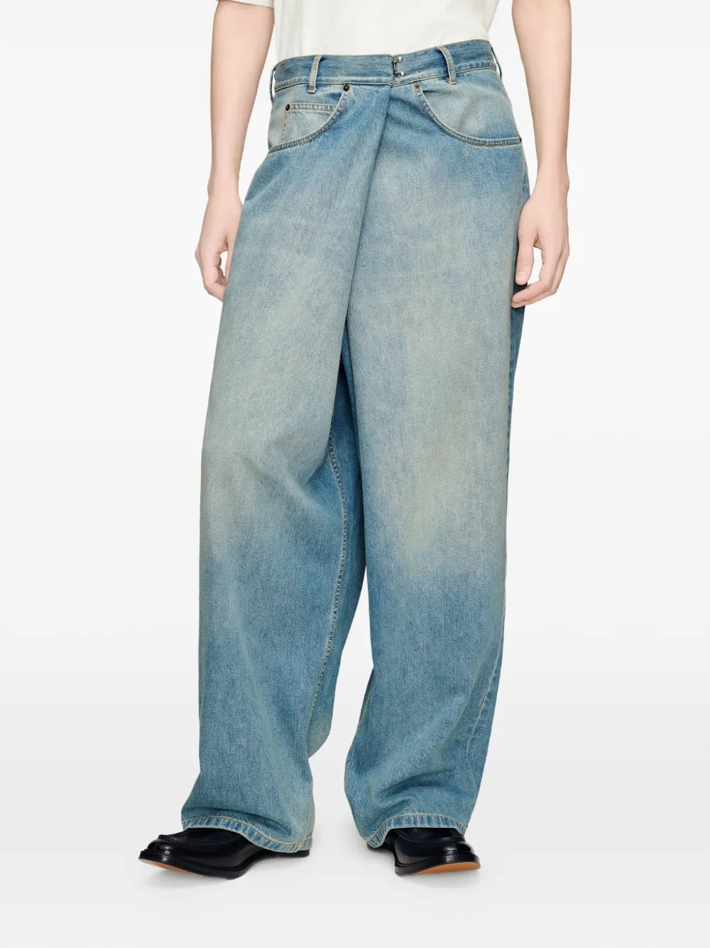 Maison Margiela jeans con diseño cruzado - Azul - imagen 3