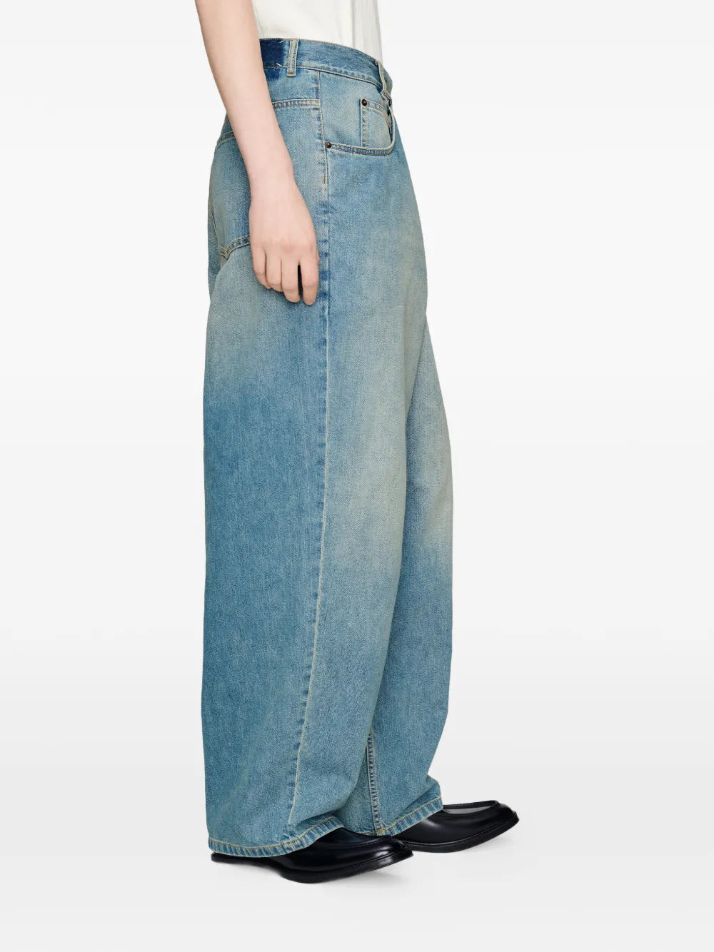 Maison Margiela jeans con diseño cruzado - Azul - imagen 4