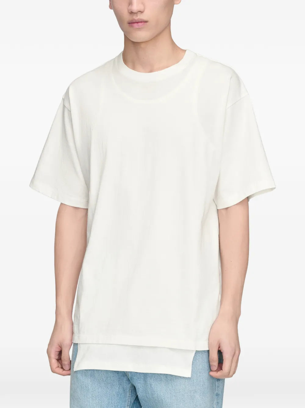 Maison Margiela playera con doble capa - Blanco - imagen 3