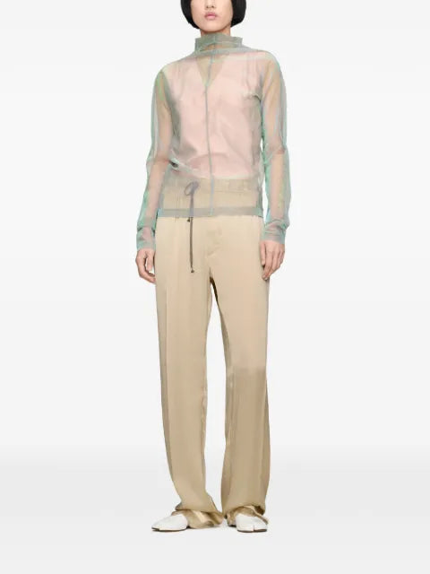 Maison Margiela pantalones rectos con cordones en la pretina - imagen 2