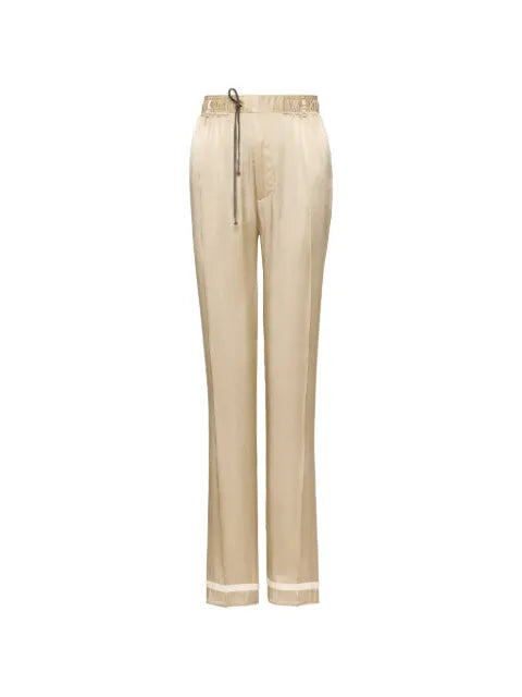 Maison Margiela pantalones rectos con cordones en la pretina - imagen 1