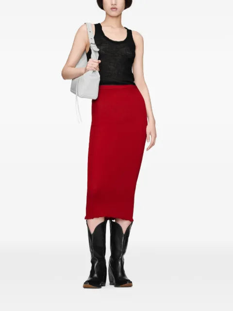 Maison Margiela falda midi de canalé - imagen 2
