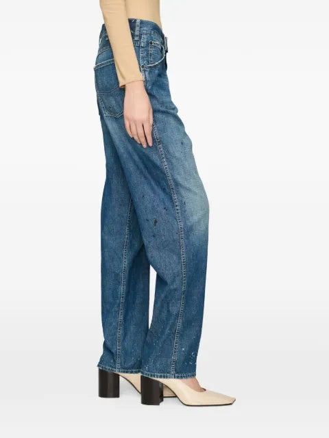 Maison Margiela jeans rectos con salpicaduras de pintura estampadas - imagen 2