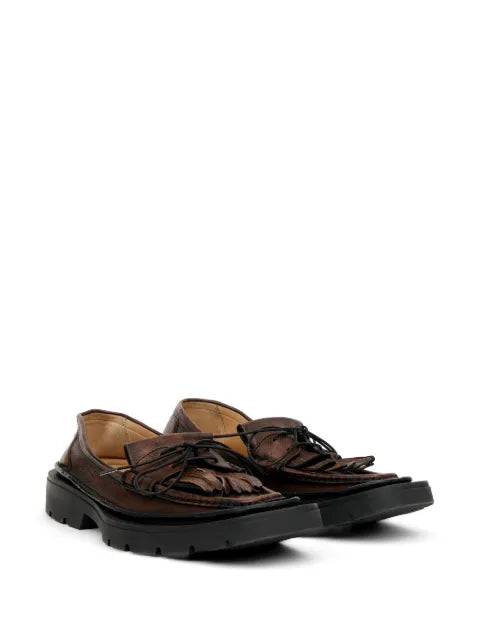 Maison Margiela mocasines con flecos - Marrón - vista 2