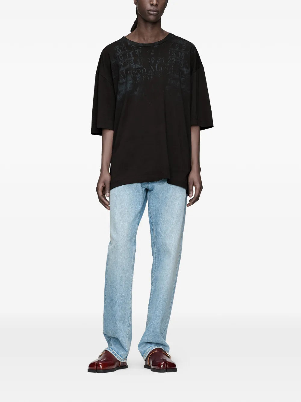 Maison Margiela playera oversize con logo estampado - Negro - imagen 2